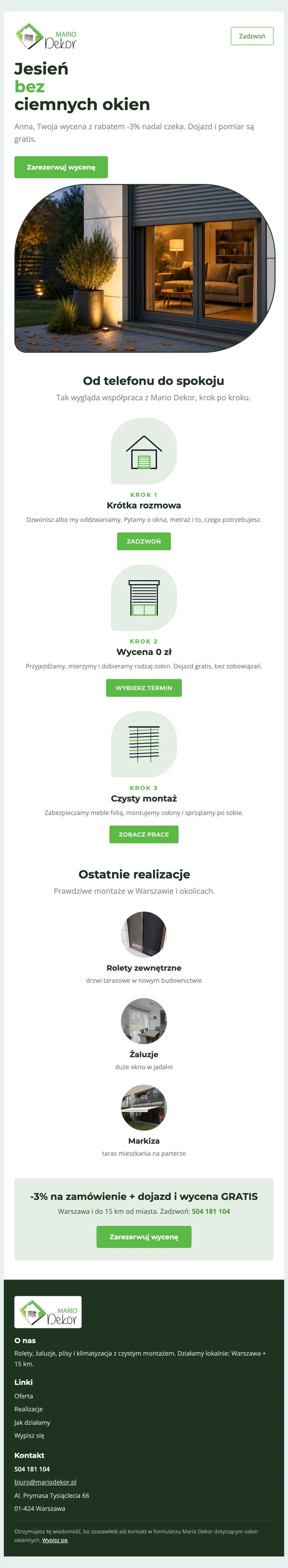 Mailing: Jesień bez ciemnych okien